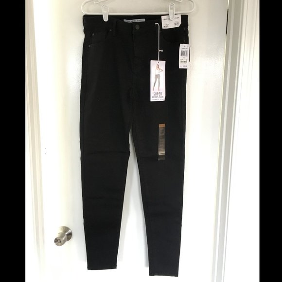 Black Celebrity Pink Mid Rise Skinny 